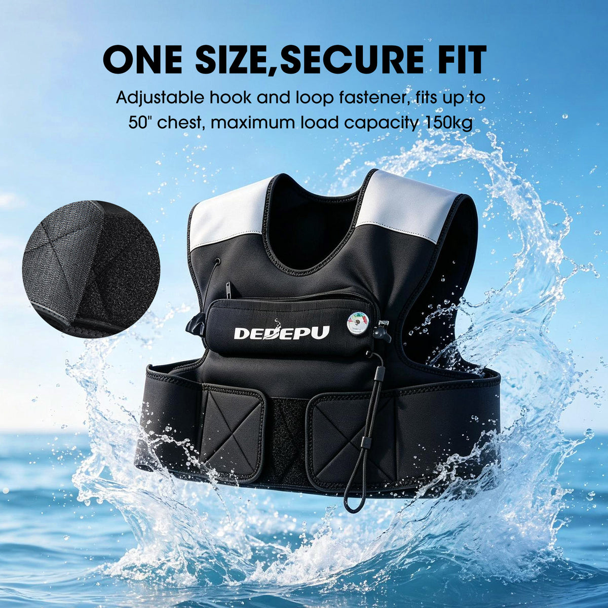 Colete de resgate de emergência para snorkel com tanque de mergulho de 0.5L