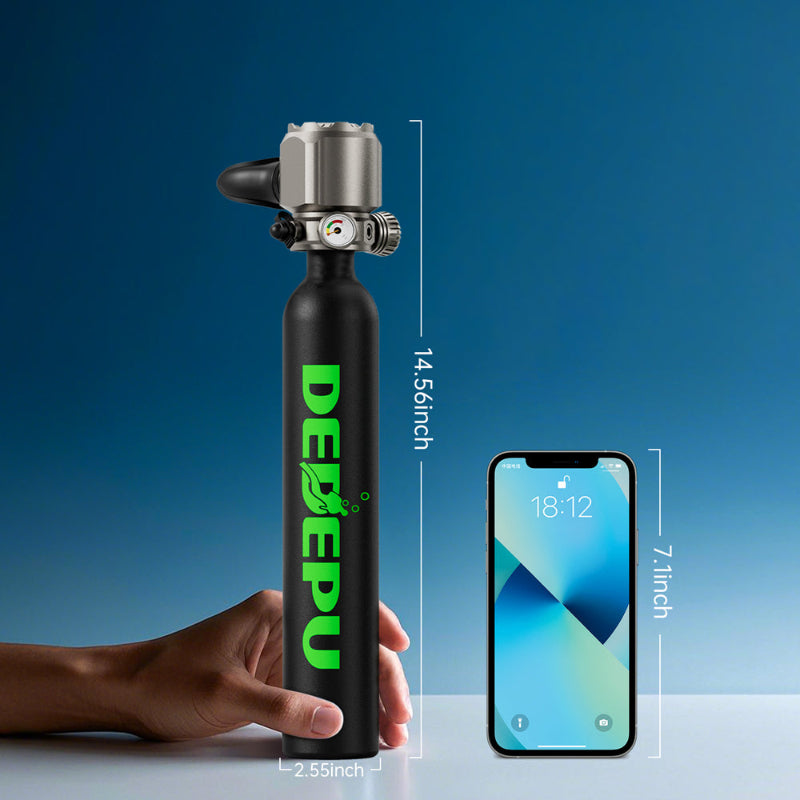 Orca series scuba tank with titanium valve size