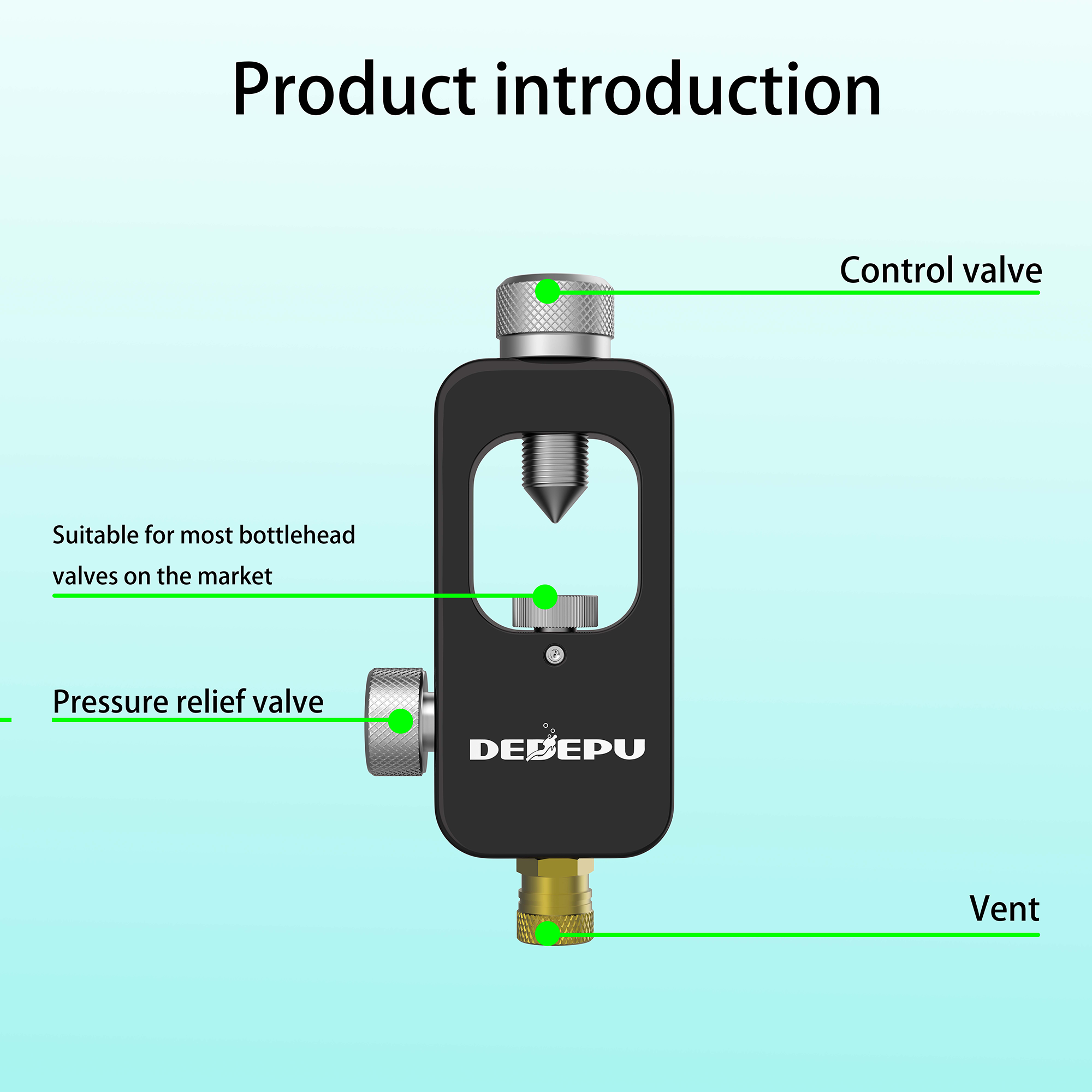 DEDEPU Scuba Tank Refill Air Conduction Adapter