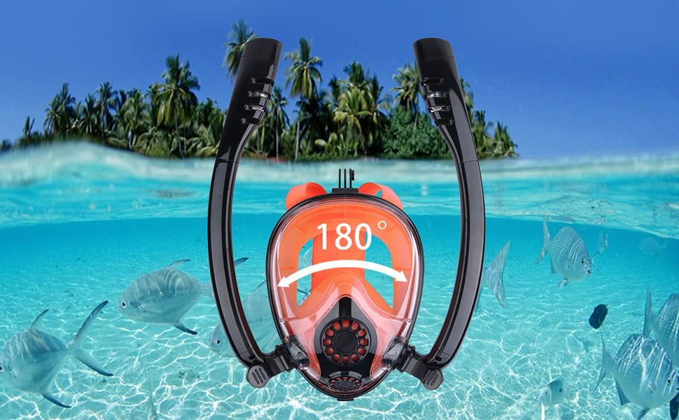 snorkel mask-180° Ultra-Wide Panoramic Vision