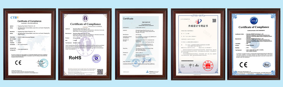 snorkel mask-certificate