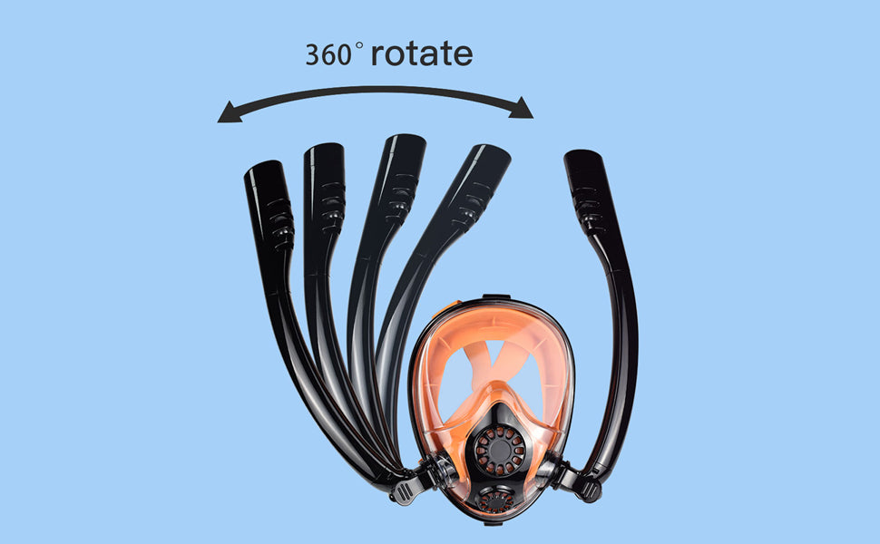 snorkel mask-360° rotate