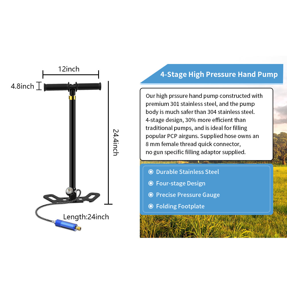 DEDEPU Newly Upgraded, Four-tube Manual Hand Pump
