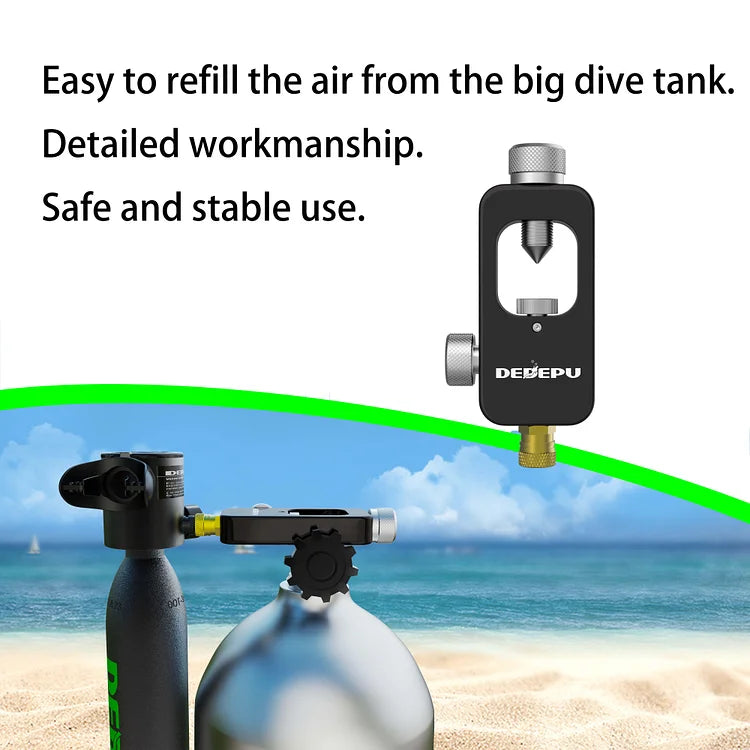 DEDEPU Watersport Scuba Tank Refill Air Conduction Adapter