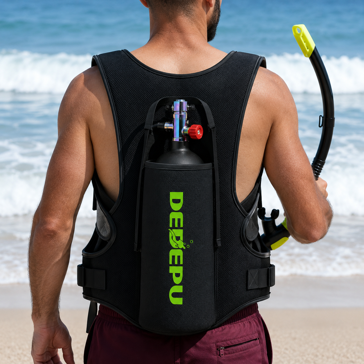 D600 2.3L scuba tank backpack