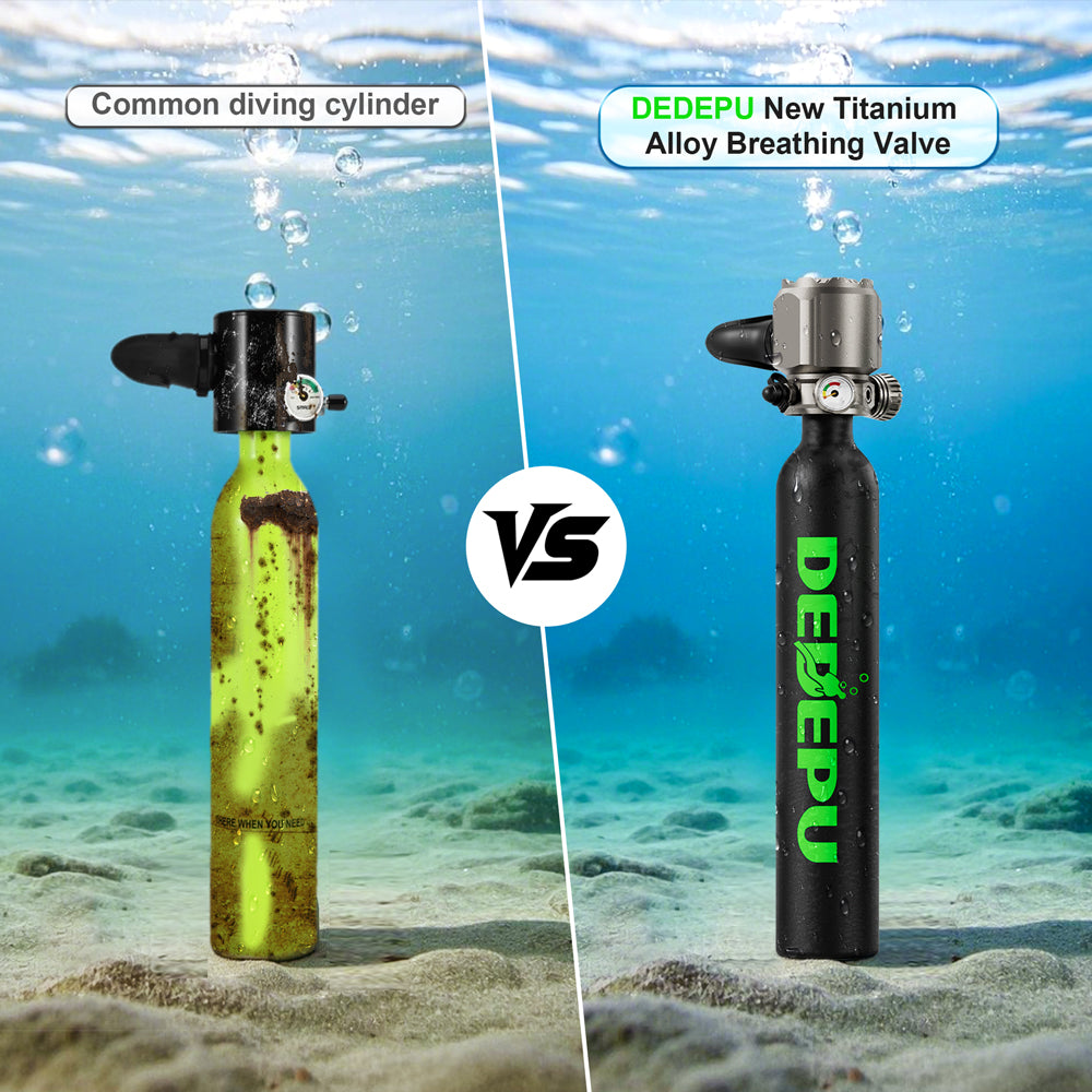 DEDEPU Orca Series 0.5L Scuba Tank Upgraded Titanium Alloy Breathing Valve