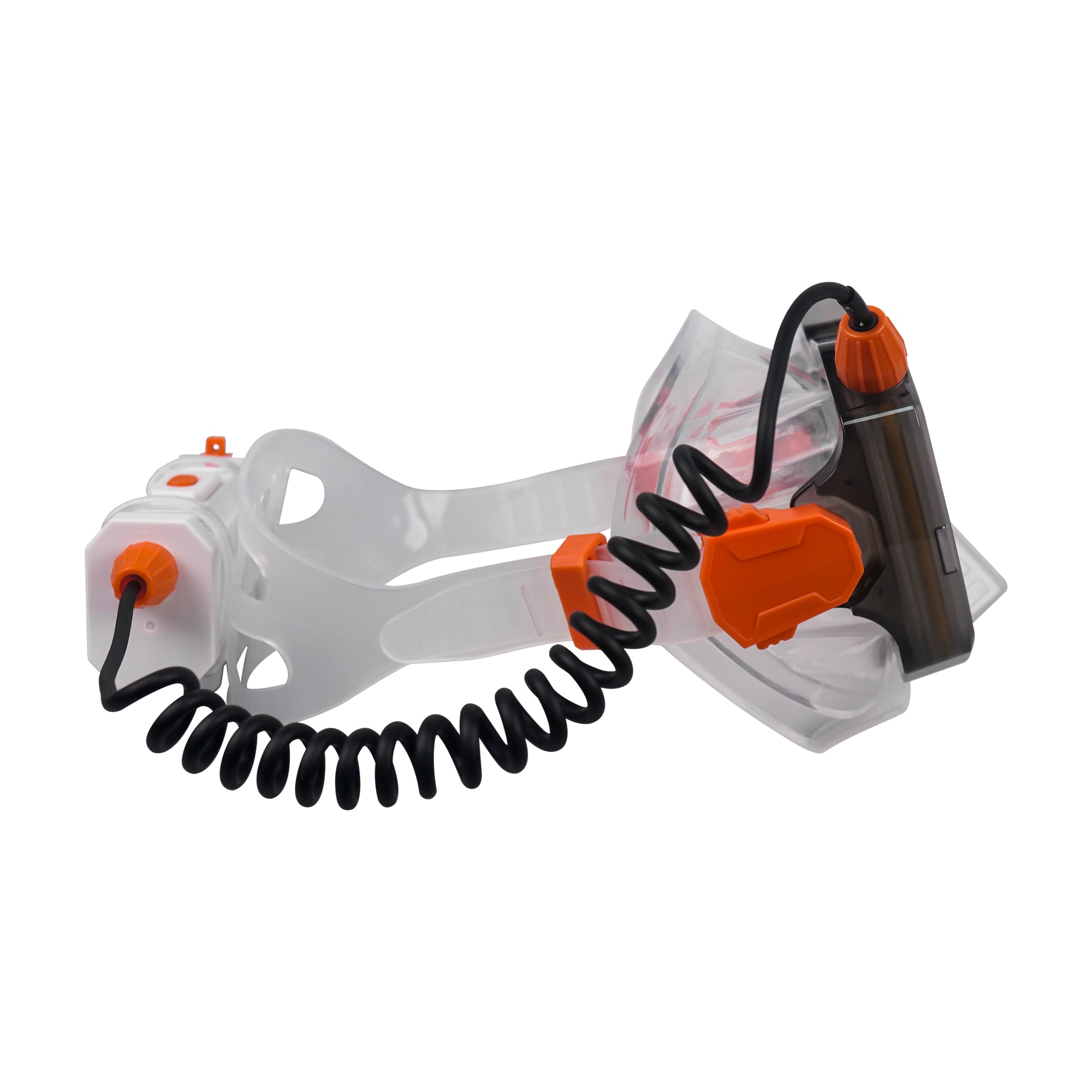 DEDEPU Luminescence Anti Fog Luxury Style Tempered Lens Swimming Goggles Single Len Mask Scuba Diving Mask with Battery