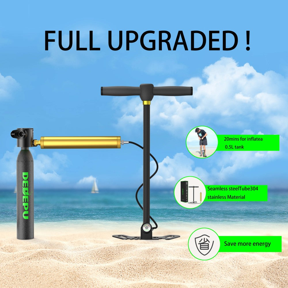 DEDEPU Newly Upgraded, Fourth-level Hand Pump, Ready to Inflate Scuba Tank Anytime