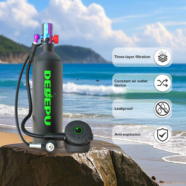 DEDUPU D600 Mini Scuba Tank | Compact, Refillable, and Durable